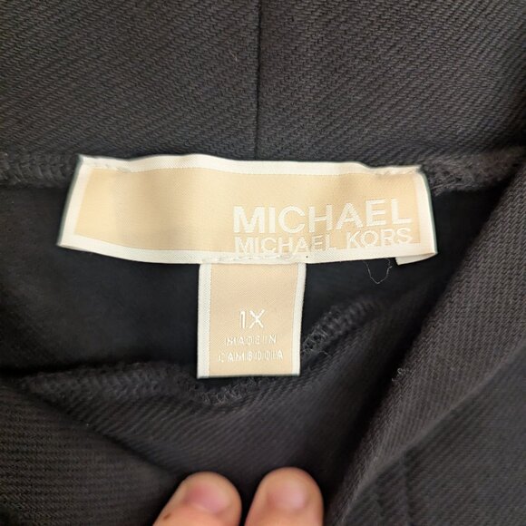 Michael Kors Stretch Jeggings Black with Gold Tone Accents-Size 1X - Picture 3 of 6